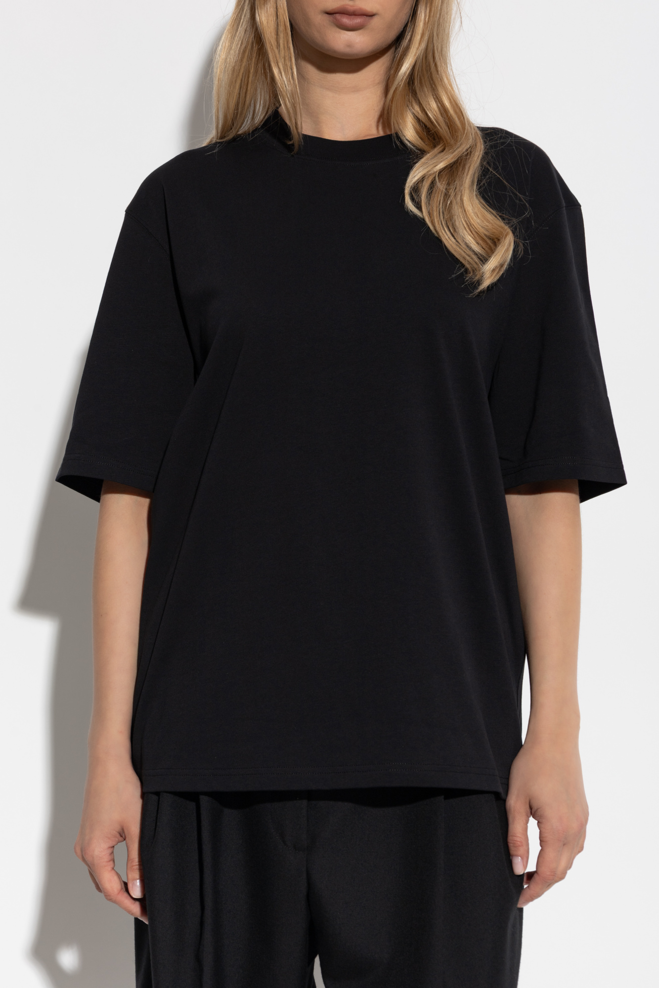 Black T-shirt with logo Ami Alexandre Mattiussi - Vitkac GB